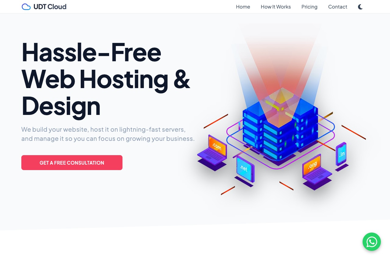 Cloud Hosting Portal screenshot