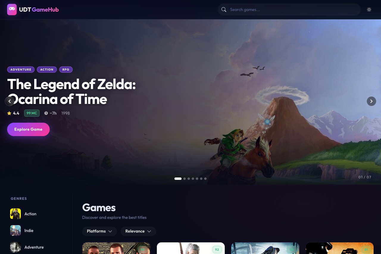 UDT Game Hub screenshot